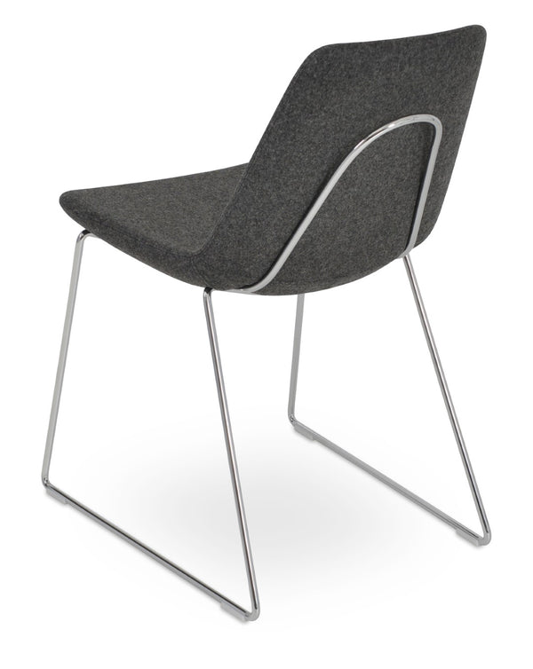 Soho Concept Eiffel Handle Back Dining Chair In Camira Era Fabric - 10-year Guarantee, Stylish & Durable Design Chrome  Soho-concept-dining-chair-03184
