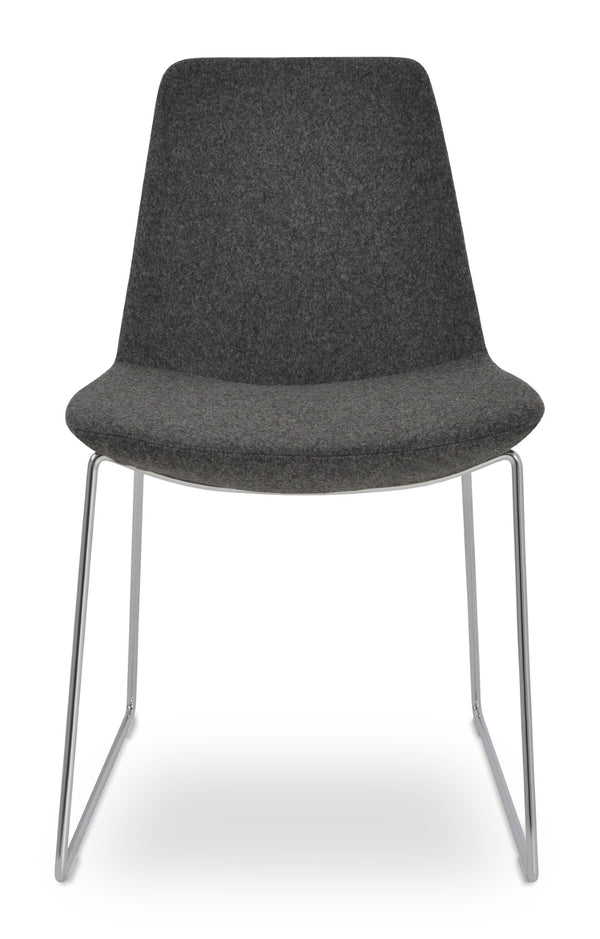 Soho Concept Eiffel Handle Back Dining Chair In Camira Era Fabric - 10-year Guarantee, Stylish & Durable Design Chrome,Dark Grey  Soho-concept-dining-chair-03185