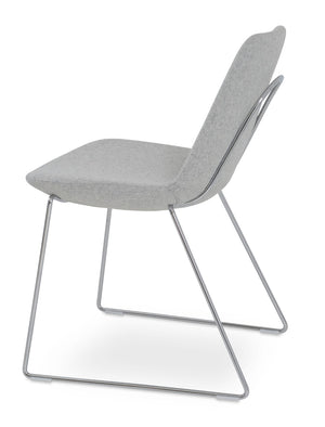Soho Concept Eiffel Handle Back Dining Chair - Stylish Upholstery Options, 10-year Guarantee, 350 Lb Capacity Chrome,Silver  Soho-concept-dining-chair-03183