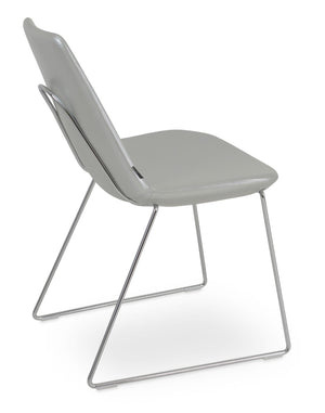 Soho Concept Eiffel Handle Back Dining Chair - Stylish Upholstery Options, 10-year Guarantee, 350 Lb Capacity Chrome,Silver  Soho-concept-dining-chair-03183