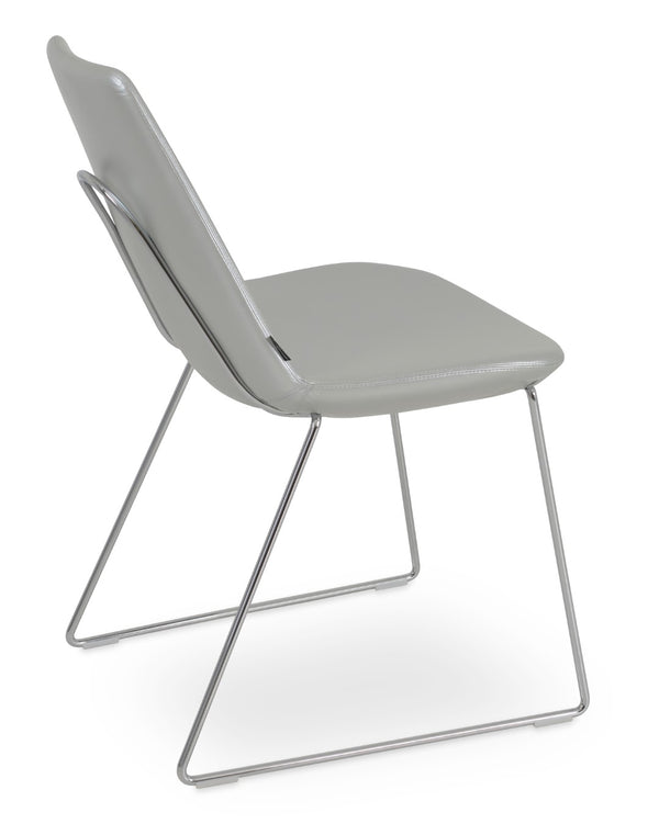 Soho Concept Eiffel Handle Back Dining Chair - Stylish Upholstery Options, 10-year Guarantee, 350 Lb Capacity Chrome,Silver  Soho-concept-dining-chair-03183