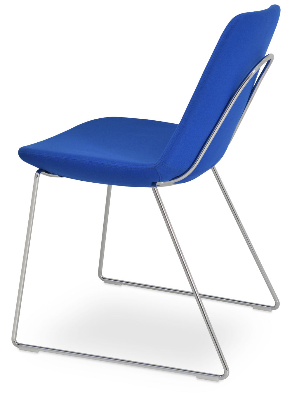 Soho Concept Eiffel Handle Back Chair - Stylish Dining Seat In Camira Blazer Wool With 10-year Guarantee, Turquoise Chrome,Blue  Soho-concept-dining-chair-03187