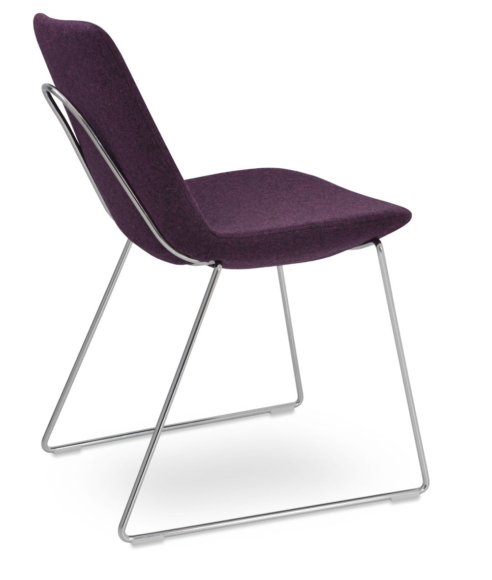 Soho Concept Eiffel Handle Back Dining Chair - Stylish Upholstery Options, 10-year Guarantee, 350 Lb Capacity Chrome  Soho-concept-dining-chair-03180