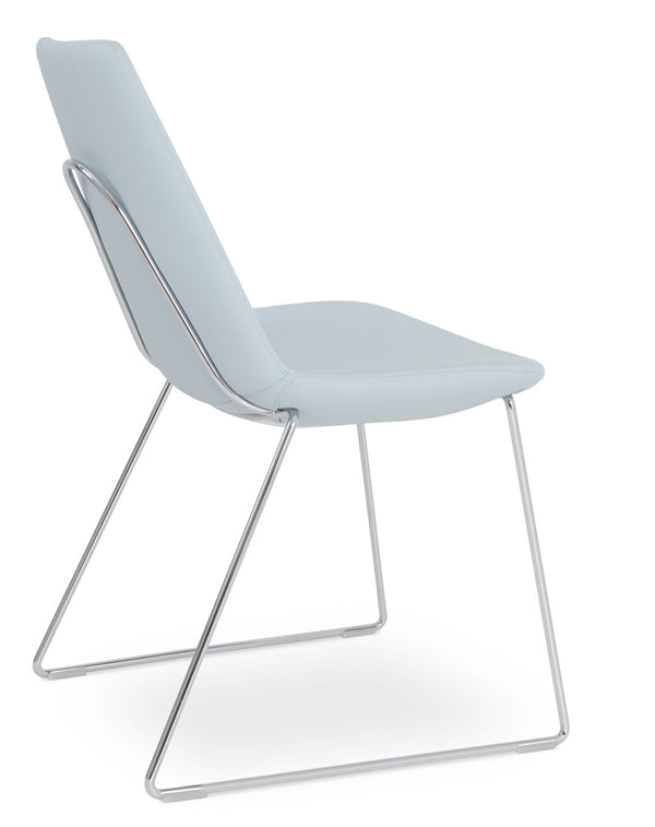 Soho Concept Eiffel Handle Back Dining Chair - Stylish Upholstery Options, 10-year Guarantee, 350 Lb Capacity Chrome,Blue  Soho-concept-dining-chair-03182