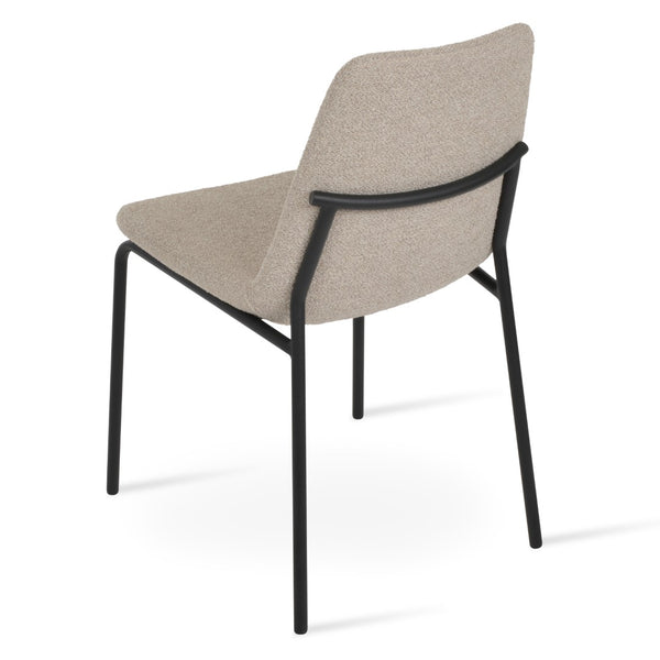 Soho Concept Eiffel Harris Chair - Stylish Dining Chair In Boucle, Velvet, Nubuck & Camira Fabrics With Guarantees Black,Beige  Soho-concept-dining-chair-03193