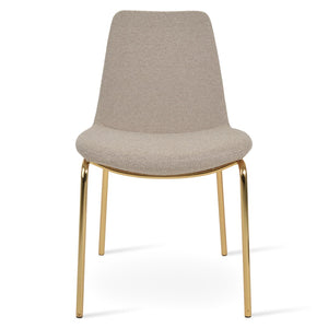 Soho Concept Eiffel Classy Chair - Elegant Dining Seating In Boucle, Velvet & Nubuck Fabrics With 10-year Guarantee Gold,Beige  Soho-concept-dining-chair-03194