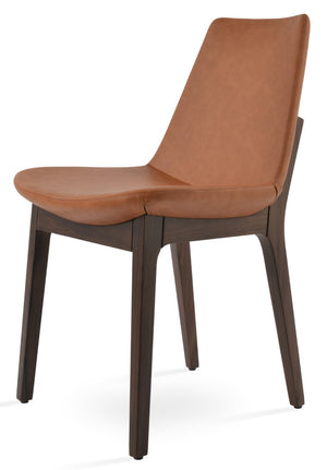 Soho Concept Eiffel Pyramid Swivel Dining Chair - Premium Leatherette, Solid Wood Base, 2-year Guarantee, Stylish Comfort Walnut  Soho-concept-dining-chair-03200