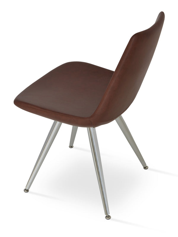 Soho Concept Eiffel Star Dining Armchair - Stylish Boucle, Velvet & Nubuck Fabrics With 10-year Guarantee & Swivel Chestnut  Soho-concept-dining-chair-03202