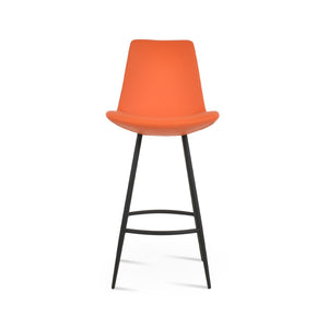 Soho Concept Eiffel Galata Barstools & Counterstools - Stylish Leatherette Seating With 2-year Guarantee! Black,Orange Steel Tubular Legs Soho-concept-dining-chair-08281