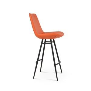 Soho Concept Eiffel Galata Barstools & Counterstools - Stylish Leatherette Seating With 2-year Guarantee! Black,Orange Steel Tubular Legs Soho-concept-dining-chair-06776