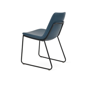 Soho Concept Eiffel Handle Back Dining Chair - Stylish, Durable Leatherette With 2-year Guarantee, 350 Lbs Capacity Black,Blue  Soho-concept-dining-chair-03226