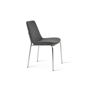 Soho Concept Eiffel Harris Armchair Dining Chair - Elegant Camira Blazer Wool, 10-year Guarantee, Dark Grey Fabric Dark Grey,Chrome  Soho-concept-dining-chair-03227