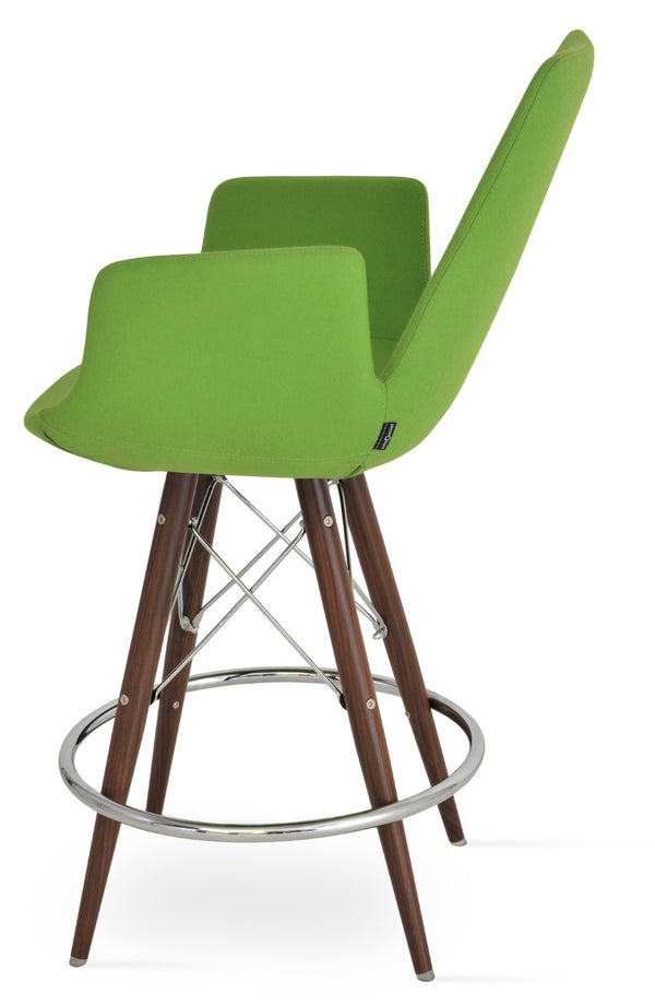 Soho Concept Eiffel Barstools & Counterstools In Camira Blazer Wool Fabric - Stylish, Durable & Guaranteed! Walnut  Soho-concept-dining-chair-08292