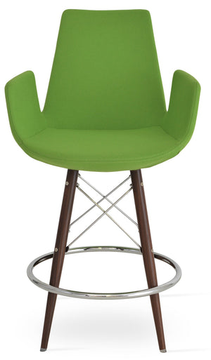 Soho Concept Eiffel Barstools & Counterstools In Camira Blazer Wool Fabric - Stylish, Durable & Guaranteed! Walnut  Soho-concept-dining-chair-06779