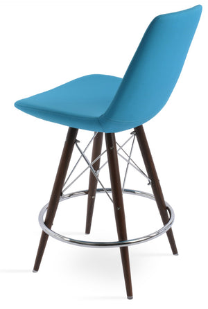 Soho Concept Eiffel Mw Barstools & Counterstools In Luxurious Fabrics - 10-year Guarantee, Modern Design & Comfort Walnut,Turquoise  Soho-concept-dining-chair-08291