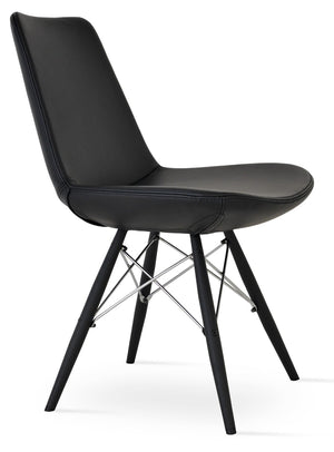 Soho Concept Eiffel Mw Dining Armchair - Premium Leatherette, 2-year Guarantee, Modern Design For Elegant Dining Black  Soho-concept-dining-chair-03259