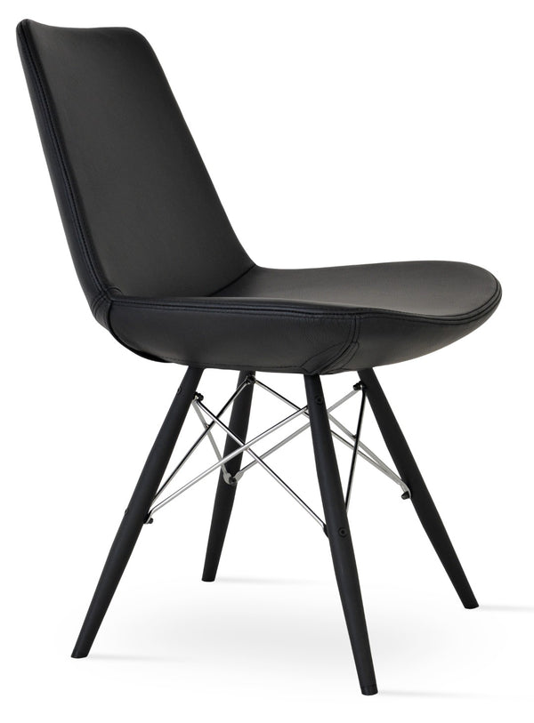 Soho Concept Eiffel Mw Dining Armchair - Premium Leatherette, 2-year Guarantee, Modern Design For Elegant Dining Black  Soho-concept-dining-chair-03259