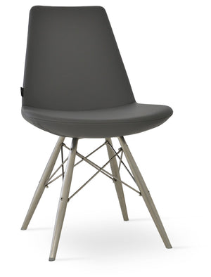 Soho Concept Eiffel Mw Dining Chair - Stylish Upholstered Seating In Boucle, Velvet & Nubuck With Swivel Option Grey  Soho-concept-dining-chair-03257