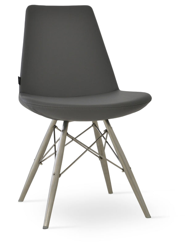 Soho Concept Eiffel Mw Dining Chair - Stylish Upholstered Seating In Boucle, Velvet & Nubuck With Swivel Option Grey  Soho-concept-dining-chair-03257