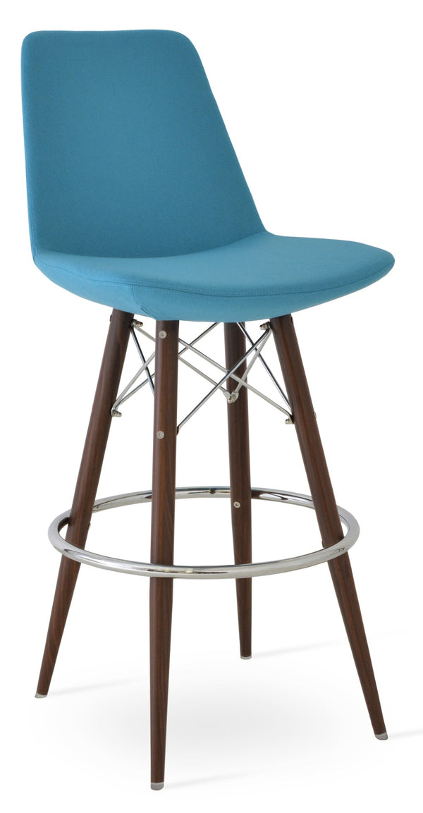 Soho Concept Eiffel Barstools & Counterstools In Camira Blazer Wool Fabric - Stylish, Durable & Guaranteed! Turquoise  Soho-concept-dining-chair-08293