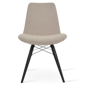 Soho Concept Eiffel Mw Dining Chair - Stylish Upholstered Seating In Boucle, Velvet & Nubuck With Swivel Option Black,Beige  Soho-concept-dining-chair-03263