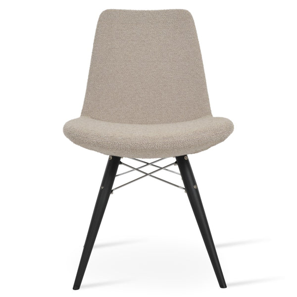 Soho Concept Eiffel Mw Dining Chair - Stylish Upholstered Seating In Boucle, Velvet & Nubuck With Swivel Option Black,Beige  Soho-concept-dining-chair-03263