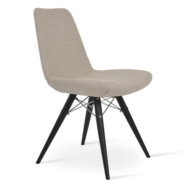 Soho Concept Eiffel Mw Dining Chair - Stylish Upholstered Seating In Boucle, Velvet & Nubuck With Swivel Option Black,Beige  Soho-concept-dining-chair-03263