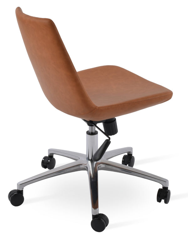 Soho Concept Eiffel Office Chairs - Stylish Leatherette Seating With Adjustable Height & 2-year Guarantee, Limited Stock Caramel  Soho-concept-dining-chair-11808