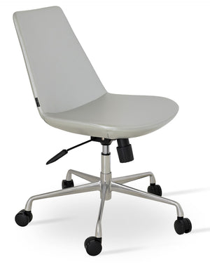 Soho Concept Eiffel Office Chairs - Stylish Leatherette Seating With Adjustable Height & 2-year Guarantee, Limited Stock Silver  Soho-concept-dining-chair-11807