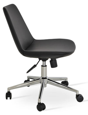Soho Concept Eiffel Office Chairs - Stylish Leatherette Seating With Adjustable Height & 2-year Guarantee, Limited Stock Chrome,Black  Soho-concept-dining-chair-11813