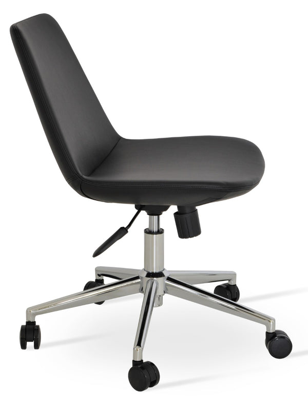 Soho Concept Eiffel Office Chairs - Stylish Leatherette Seating With Adjustable Height & 2-year Guarantee, Limited Stock Chrome,Black  Soho-concept-dining-chair-11813
