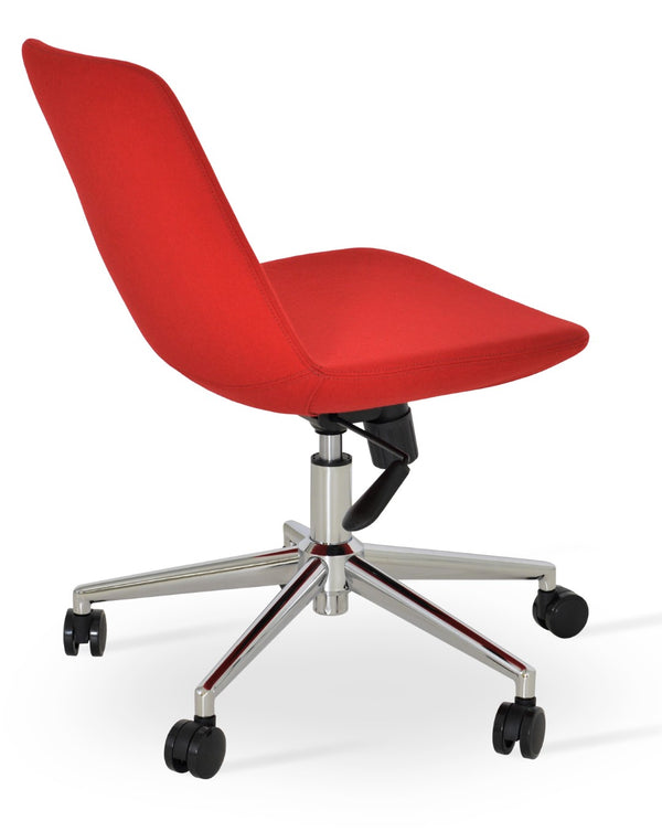 Soho Concept Eiffel Office Chairs - Luxurious Camira Blazer Wool & Synergy Fabrics - 10-year Guarantee, Deep Maroon Chrome,Red  Soho-concept-dining-chair-11814