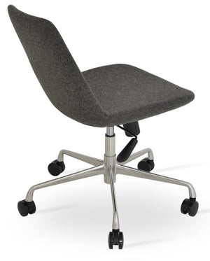 Soho Concept Eiffel Office Chair With Camira Era Fabric - 10-year Durability, Adjustable Height & Stylish Finish Dark Grey  Soho-concept-dining-chair-11803