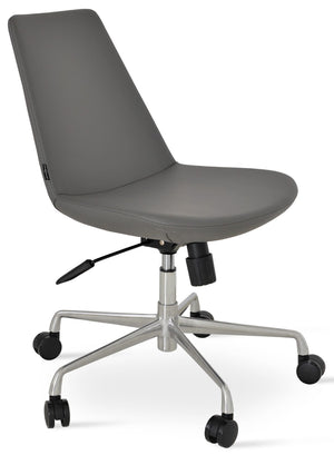 Soho Concept Eiffel Office Chair - Premium Boucle, Velvet & Nubuck Fabrics, Adjustable Height, 10-year Warranty! Grey  Soho-concept-dining-chair-11804