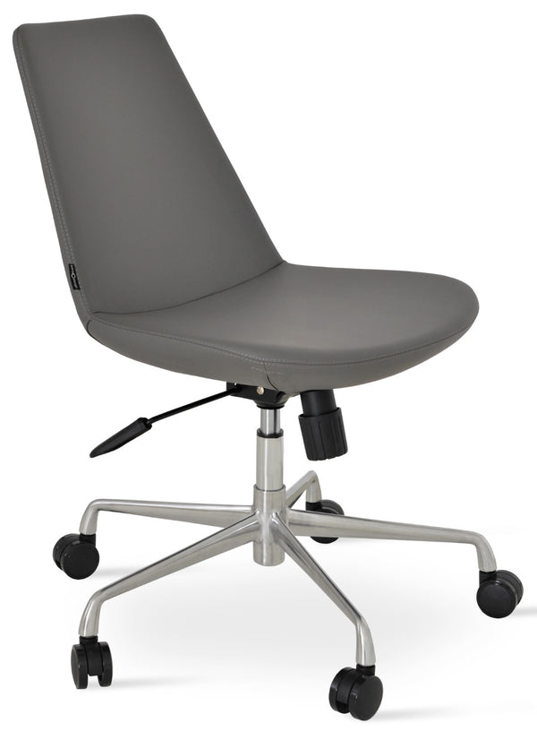 Soho Concept Eiffel Office Chair - Premium Boucle, Velvet & Nubuck Fabrics, Adjustable Height, 10-year Warranty! Grey  Soho-concept-dining-chair-11804