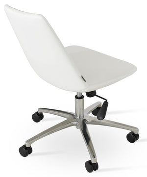 Soho Concept Eiffel Office Chair - Premium Boucle, Velvet & Nubuck Fabrics, Adjustable Height, 10-year Warranty! White  Soho-concept-dining-chair-11821