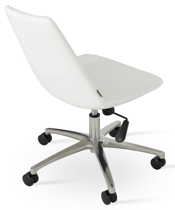 Soho Concept Eiffel Office Chair - Premium Boucle, Velvet & Nubuck Fabrics, Adjustable Height, 10-year Warranty! White  Soho-concept-dining-chair-11821