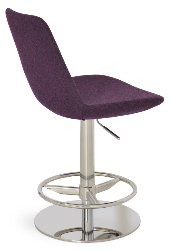 Soho Concept Eiffel Adjustable Piston Barstools In Premium Camira Wool Fabric – 10-year Guarantee, Stylish & Durable   Soho-concept-dining-chair-08303