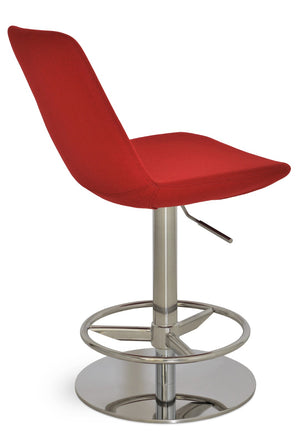 Soho Concept Eiffel Adjustable Piston Barstools In Premium Camira Wool Fabric – 10-year Guarantee, Stylish & Durable Red  Soho-concept-dining-chair-08297