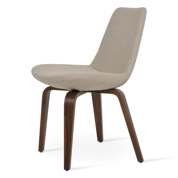 Soho Concept Eiffel Plywood Dining Chair With Luxurious Fabric Options & 10-year Guarantee - Elegant & Sturdy Walnut,Beige  Soho-concept-dining-chair-03284