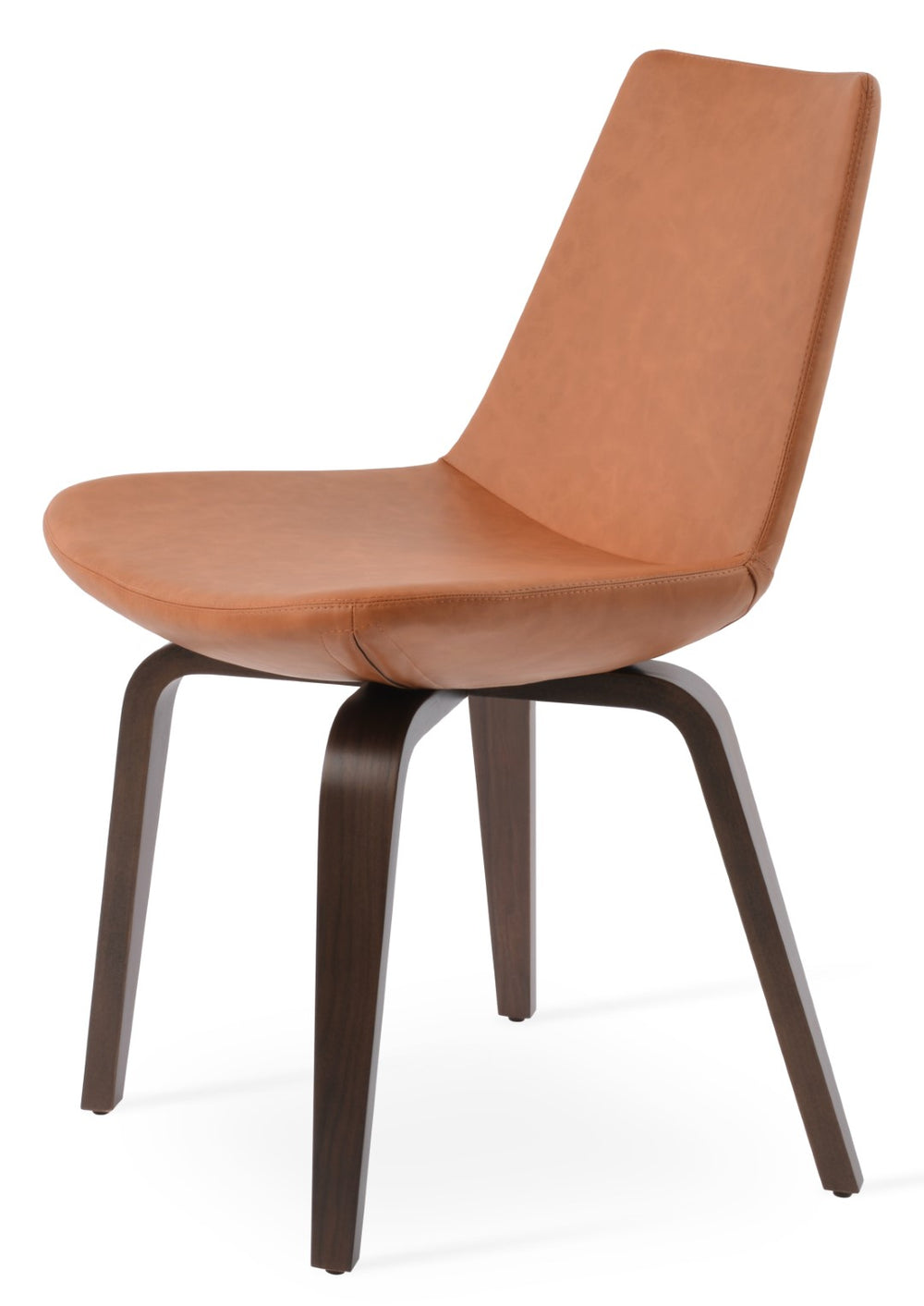 Soho Concept Eiffel Plywood Dining Chair - Stylish Leatherette Seating With 2-year Guarantee, Comfort & Durability Walnut  Soho-concept-dining-chair-03296