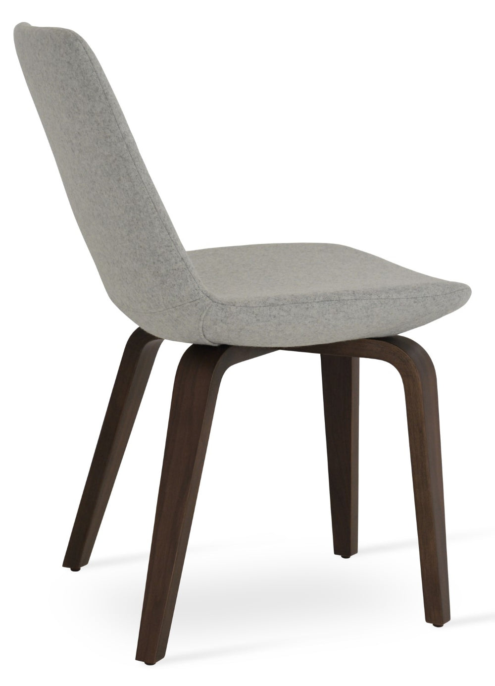 Soho Concept Eiffel Plywood Dining Chair - Elegant Walnut, Camira Blazer Wool, 10-year Guarantee, Stylish Comfort Walnut,Silver  Soho-concept-dining-chair-03297