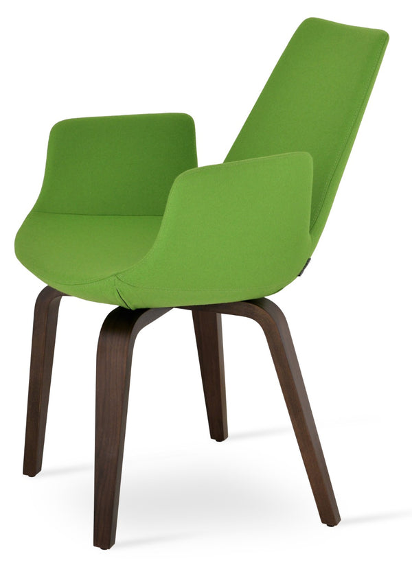 Soho Concept Eiffel Plywood Dining Chair In Camira Era Fabric – Stylish Walnut Finish With 10-year Guarantee Walnut  Soho-concept-dining-chair-03295