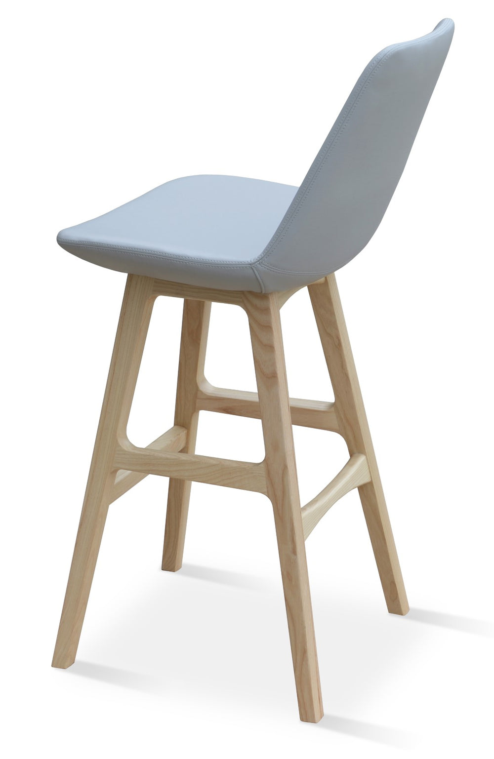 Soho Concept Eiffel Arm Barstools & Counterstools - Stylish Wool Fabric, Solid Wood Base, 10-year Guarantee! Ash,Natural,Light Grey  Soho-concept-dining-chair-08309