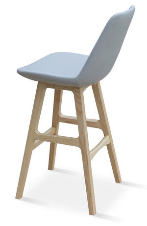 Soho Concept Eiffel Arm Barstools & Counterstools - Stylish Wool Fabric, Solid Wood Base, 10-year Guarantee! Ash,Natural,Light Grey  Soho-concept-dining-chair-08309