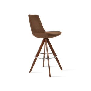 Soho Concept Eiffel Barstools & Counterstools In Premium Wool Fabric - Stylish, Durable, 10-year Guarantee! Walnut,Brown  Soho-concept-dining-chair-08323