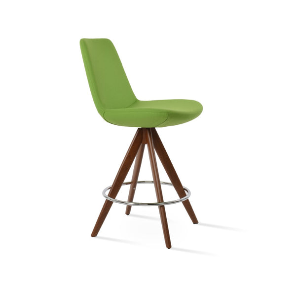 Soho Concept Eiffel Pyramid Barstools & Counterstools - Stylish Wool Upholstery, 10-year Guarantee, Solid Wood Walnut  Soho-concept-dining-chair-08324