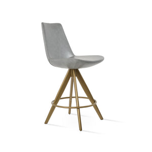 Soho Concept Eiffel Pyramid-mw Swivel Barstools & Counterstools - Stylish Metal & Wood With 10-year Guarantee Brass,Light Grey  Soho-concept-dining-chair-08320