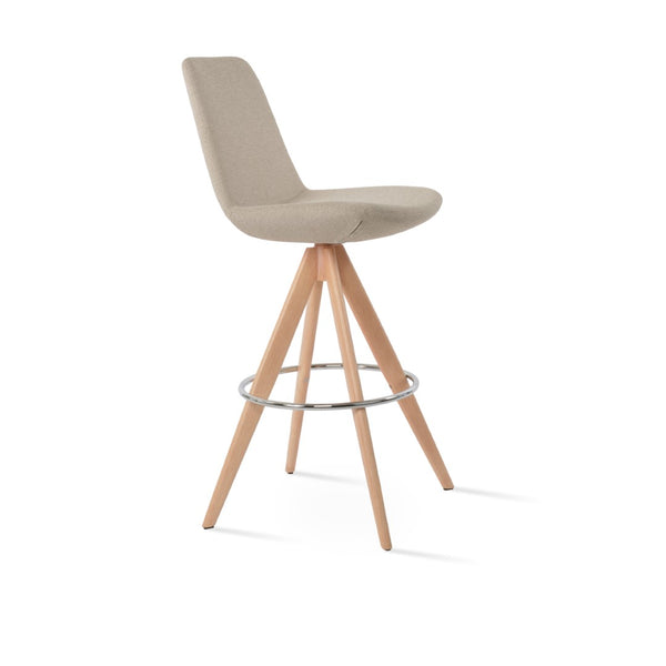 Soho Concept Eiffel Pyramid-mw Swivel Barstools & Counterstools - Stylish Metal & Wood With 10-year Guarantee Natural,Beige  Soho-concept-dining-chair-08316