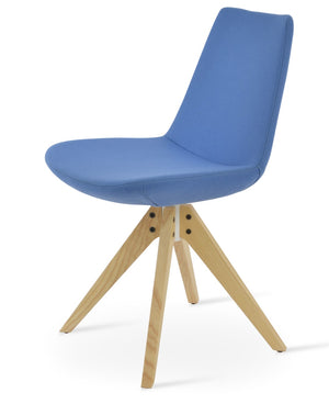 Soho Concept Eiffel Pyramid Swivel Dining Chair: Stylish Wool Upholstery, Solid Wood Base, 10-year Warranty, 350 Lbs Support Natural,Ash  Soho-concept-dining-chair-03320